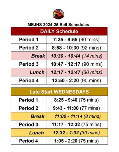 Daily Bell Schedules